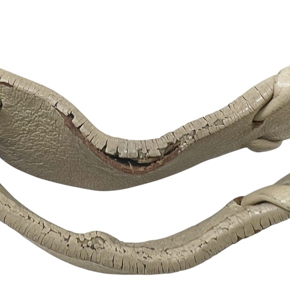 MICHAEL KORS Western Light Beige Leather Hobo Shoulder Handbag - Picture 11 of 12